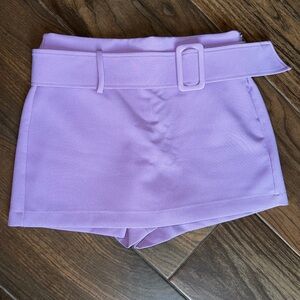 Zara Lavender Belted Skort